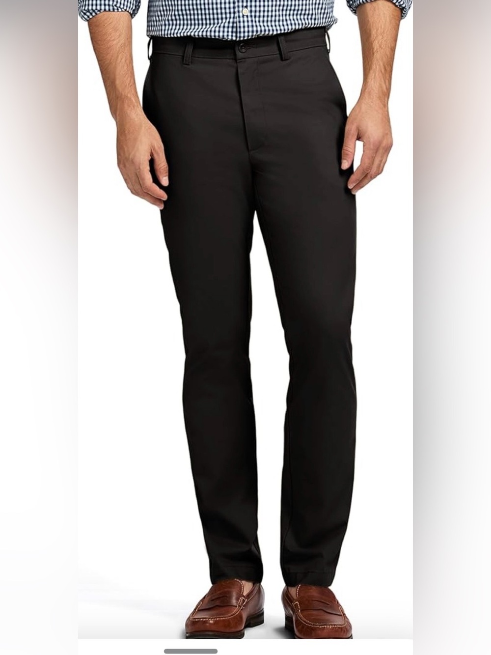 👗Izod Men's Black Dress Pants - Straight Leg